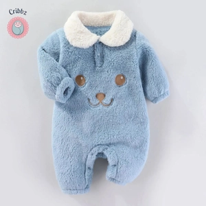 Warm Cartoon Bear Jumpsuit for Infants