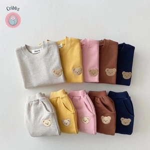 Korean Bear Autumn Baby Clothing Set