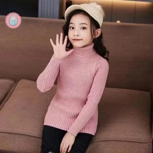 Cozy Turtleneck Knit Sweater for Kids