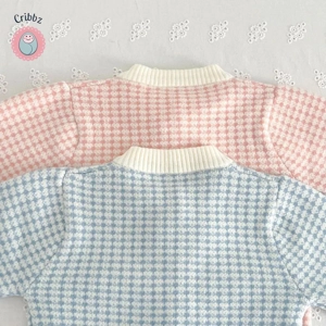 Girls Plaid Sweater and Skirt Set