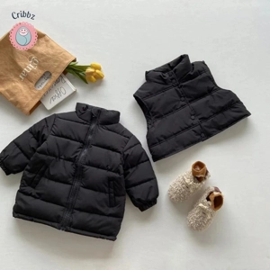 Winter Kids Thick Vest Parka Set
