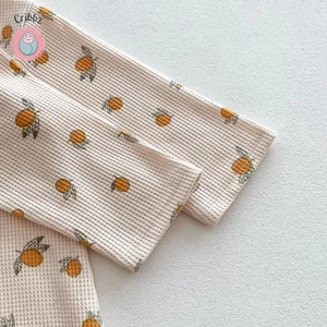 Soft Waffle Baby Sleepsuit Set