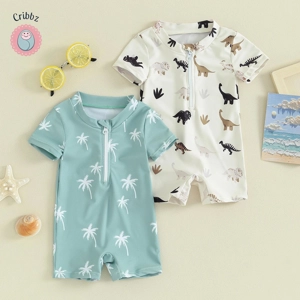 Baby Dinosaur Coconut Tree Swimsuit