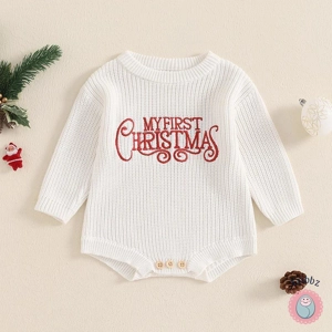 Newborn Christmas Sweater Romper Outfit