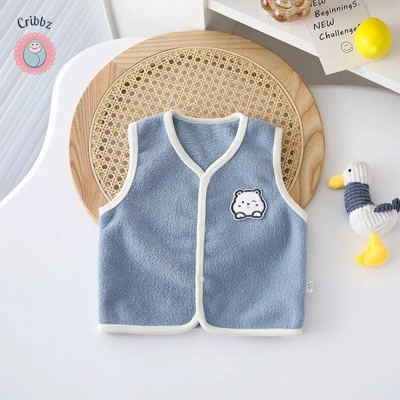 Coral Fleece Toddler Velvet Vest title=