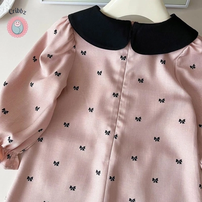 Sweet Peter Pan Collar Dress for Girls title=