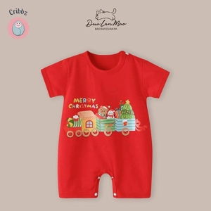 Cartoon Print Baby Boys Summer Romper