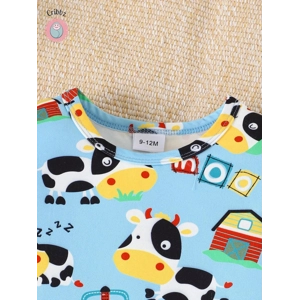 Summer Baby Boys Cow Print Romper