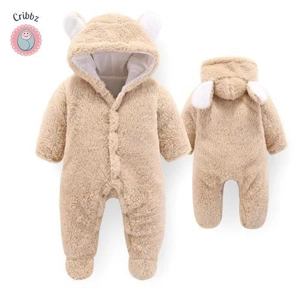 Winter Cotton Baby Hoodie Romper Jumpsuit