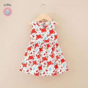 Cartoon Print A-line Dress for Girls