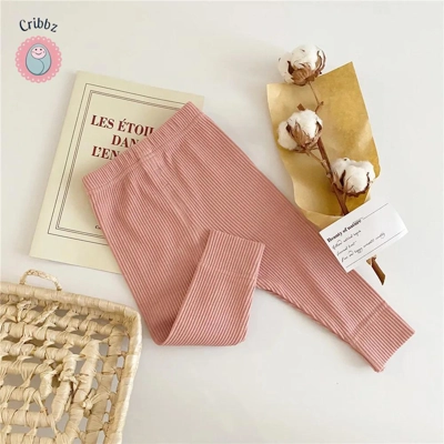 Autumn Striped Cotton Baby Leggings title=