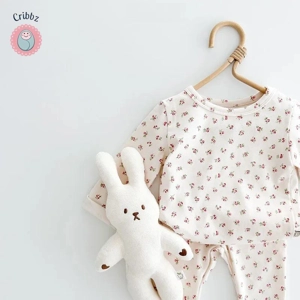 Cute Bunny Flower Pajamas for Toddlers