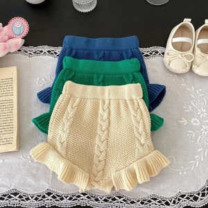 Fall Floral Ruffle Edge Toddler Shorts