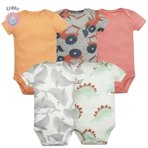 Soft Cotton Newborn Baby Bodysuit Set