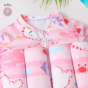 Childrens One-Piece Swimsuit with Cap