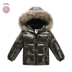 Unisex Down Jacket with Fur Parka