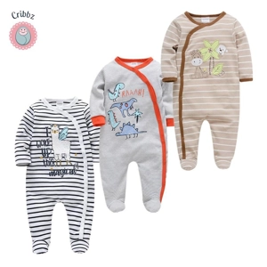 Cotton Baby Jumpsuit Pajamas Set