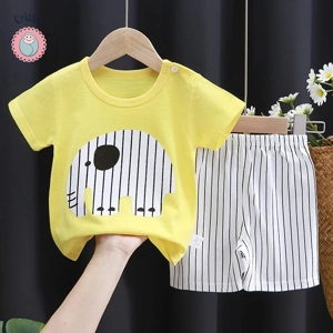 Kids Cartoon T-Shirt and Shorts Set