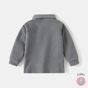 MILANCEL Boys Long Sleeve Polo Shirt