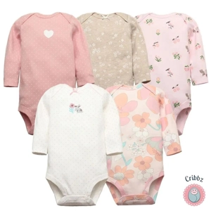 Soft Cotton Newborn Baby Bodysuit Set