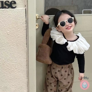 Autumn Girls Turn Down Collar Blouse