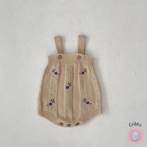 Toddler Girl Embroidered Flower Sweater Set