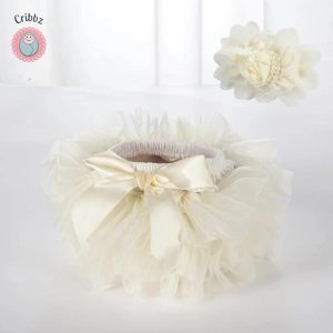 Baby Girls Tulle Tutu Skirt and Headband Set