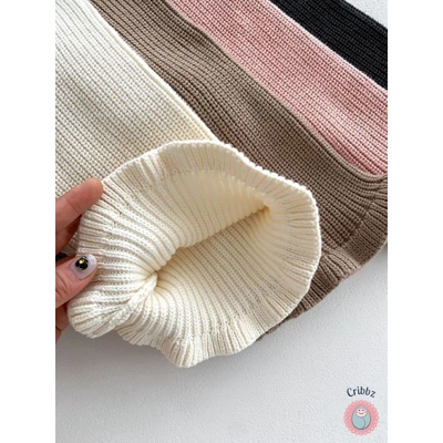 Soft Knit Flare Autumn Baby Girl Pants title=