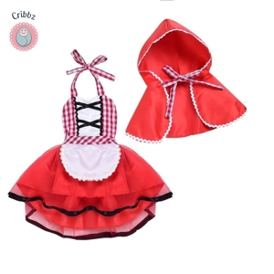 Newborn Baby Girls Red Riding Hood Dress