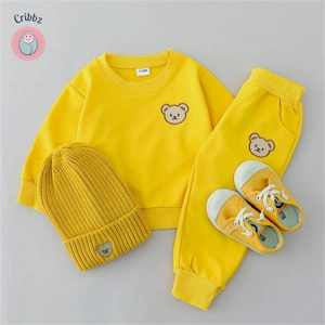 Childrens Bear Head Long Sleeve Set