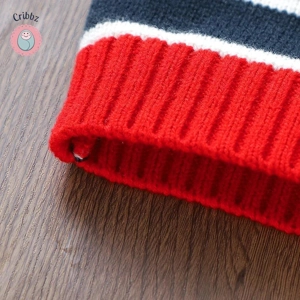 Teddy Bear Print Winter Baby Sweater