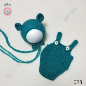 Handcrafted Mohair Baby Bonnet and Pants Set