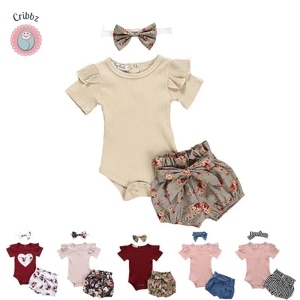 Summer Infant Girl Ruffle Romper Set