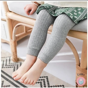 {Spring Kids Elastic Cropped Leggings