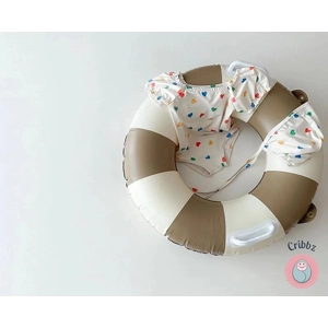 Girls Heart Print One Piece Swimsuit