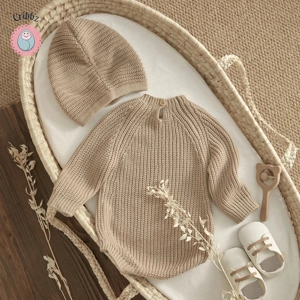 Baby Knit Romper Jumpsuit Set