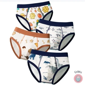 Cotton Cartoon Boxer Briefs for Boys