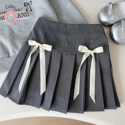 Girls Casual Hoodie and Pleated Skirt Set title=