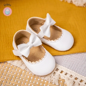 Baby Girl Bow Crib Shoes