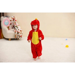 Hooded Flannel Baby Romper Jumpsuit