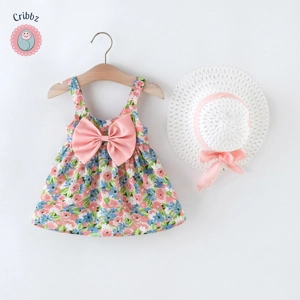 Summer Flower Baby Dress Set
