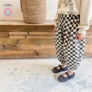 Cotton Plaid Harem Pants for Kids