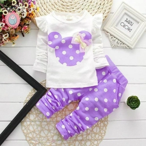 Cribbz Toddler Girl Cotton Cartoon Set