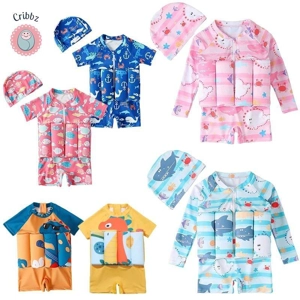 Childrens Cartoon Print Buoyancy Swimsuit
