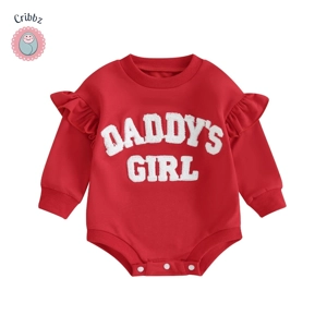 Lovely Autumn Baby Girls Ruffled Romper