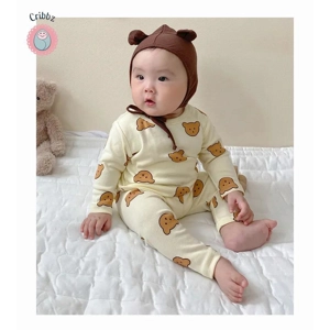 Cute Bear High Waist Baby Pajama Suit