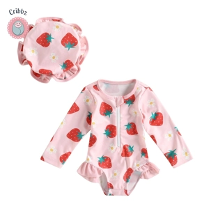 Toddler Strawberry Rash Guard Set
