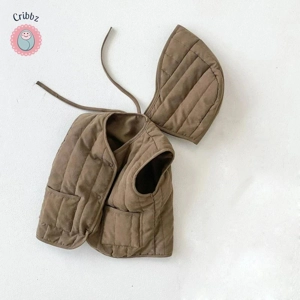 Autumn Winter Baby Vest and Hat Set