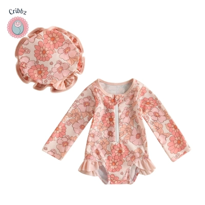 Toddler Strawberry Rash Guard Set title=