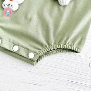 Newborn Summer Romper with Cloud Pattern